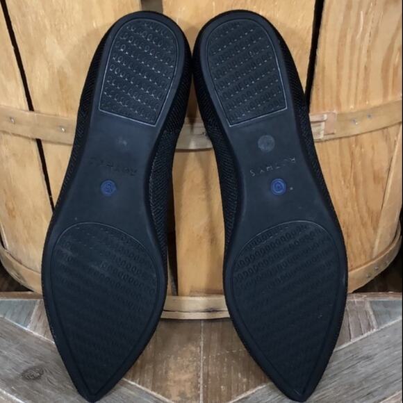 Rothy’s The Point Black Pointed Toe Synthetic Slip-On Ballet Flats Womens Size 6 - Picture 10 of 11